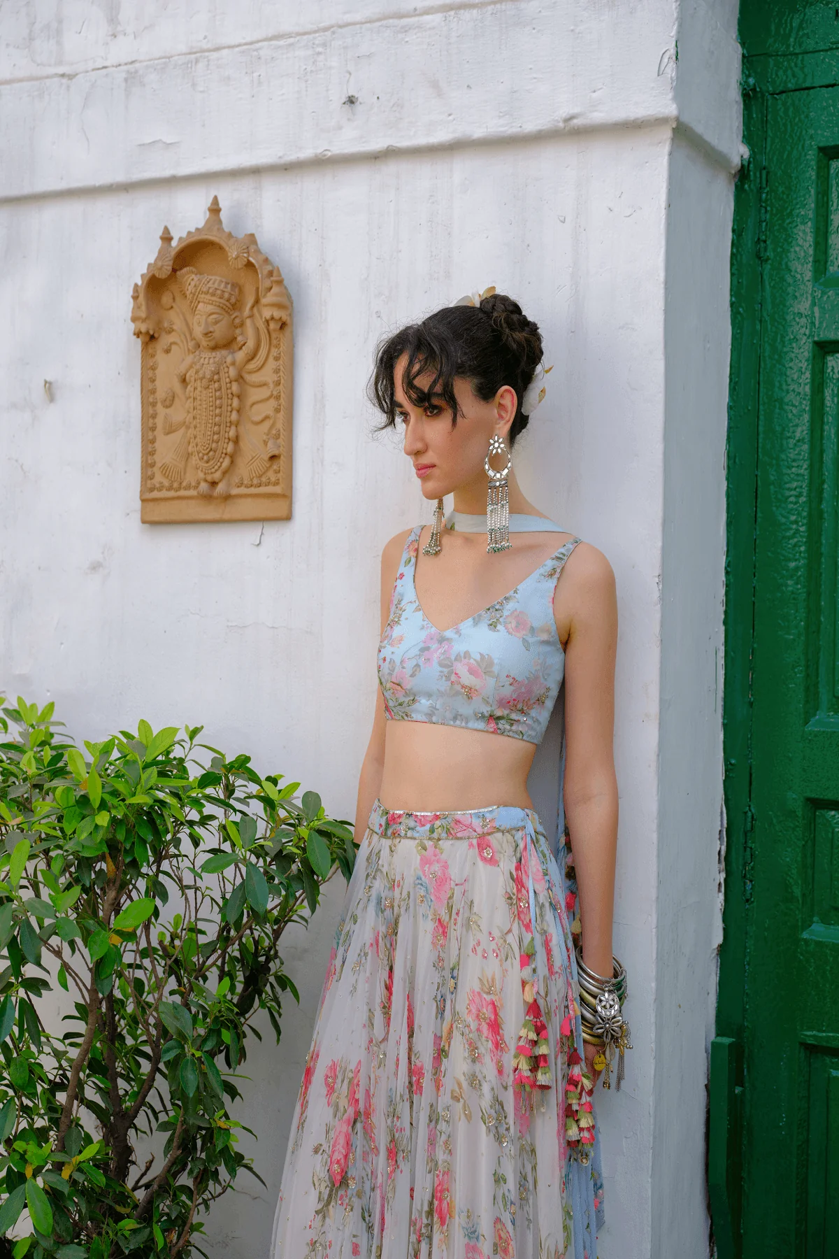 Clarisse Veil Lehenga - Image 3