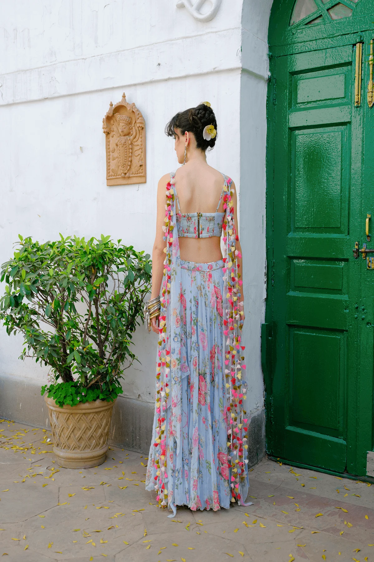 Clarisse Veil Lehenga - Image 4