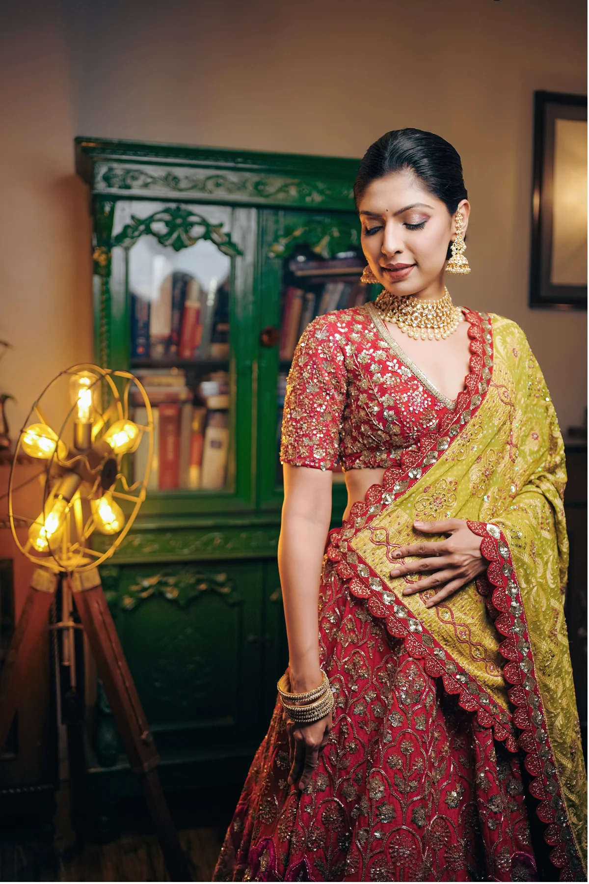 Classic Handloom Banarasi Bridal Lehenga - Image 4