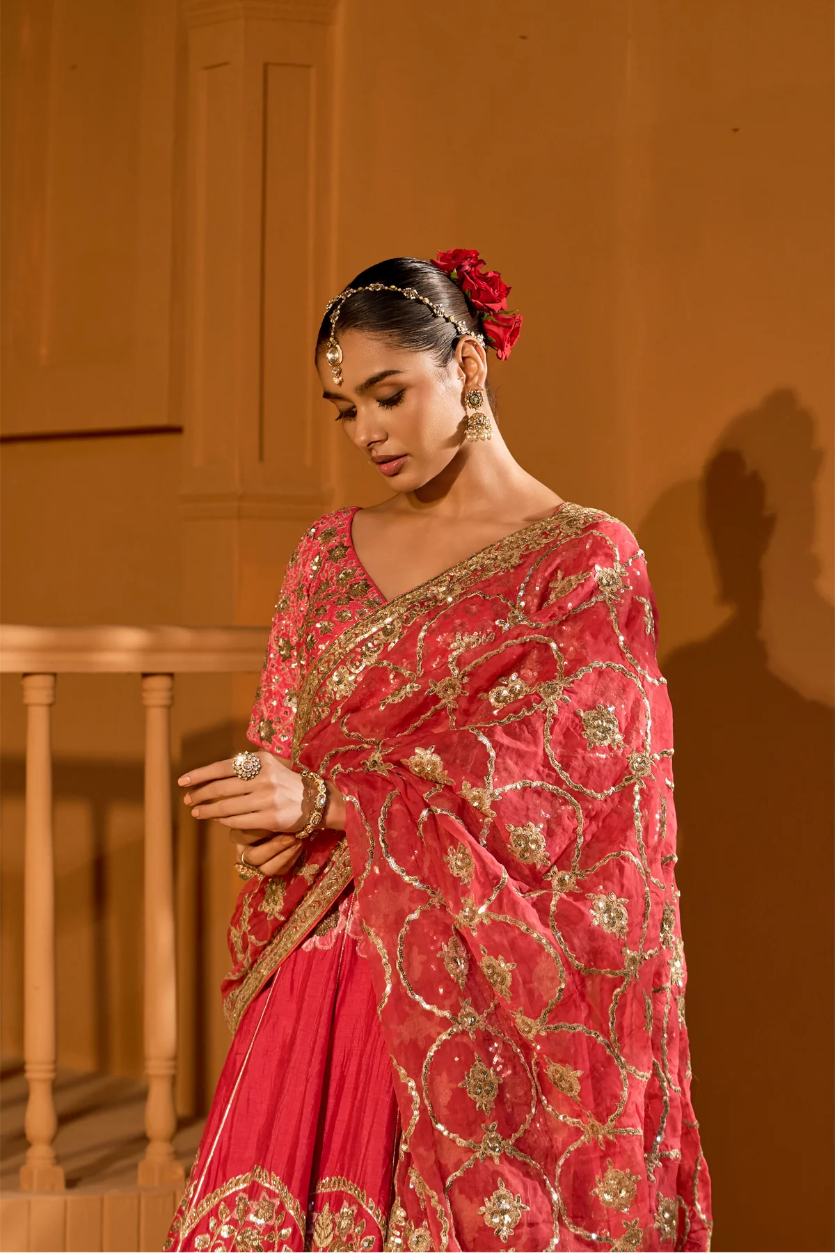 Classical Royal Grace Bridal Lehenga - Image 4