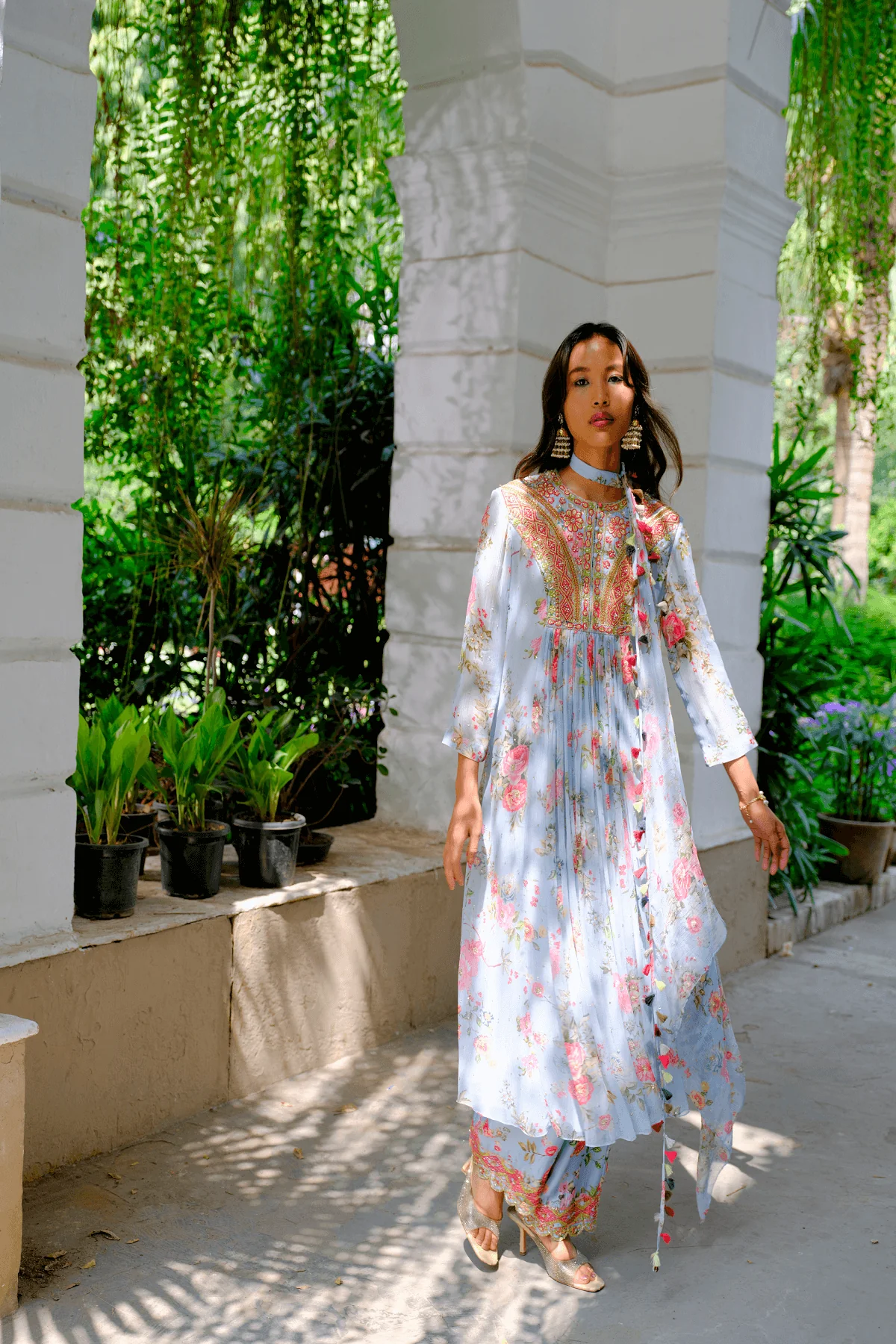 Cloudburst Chiffon Suit Set
