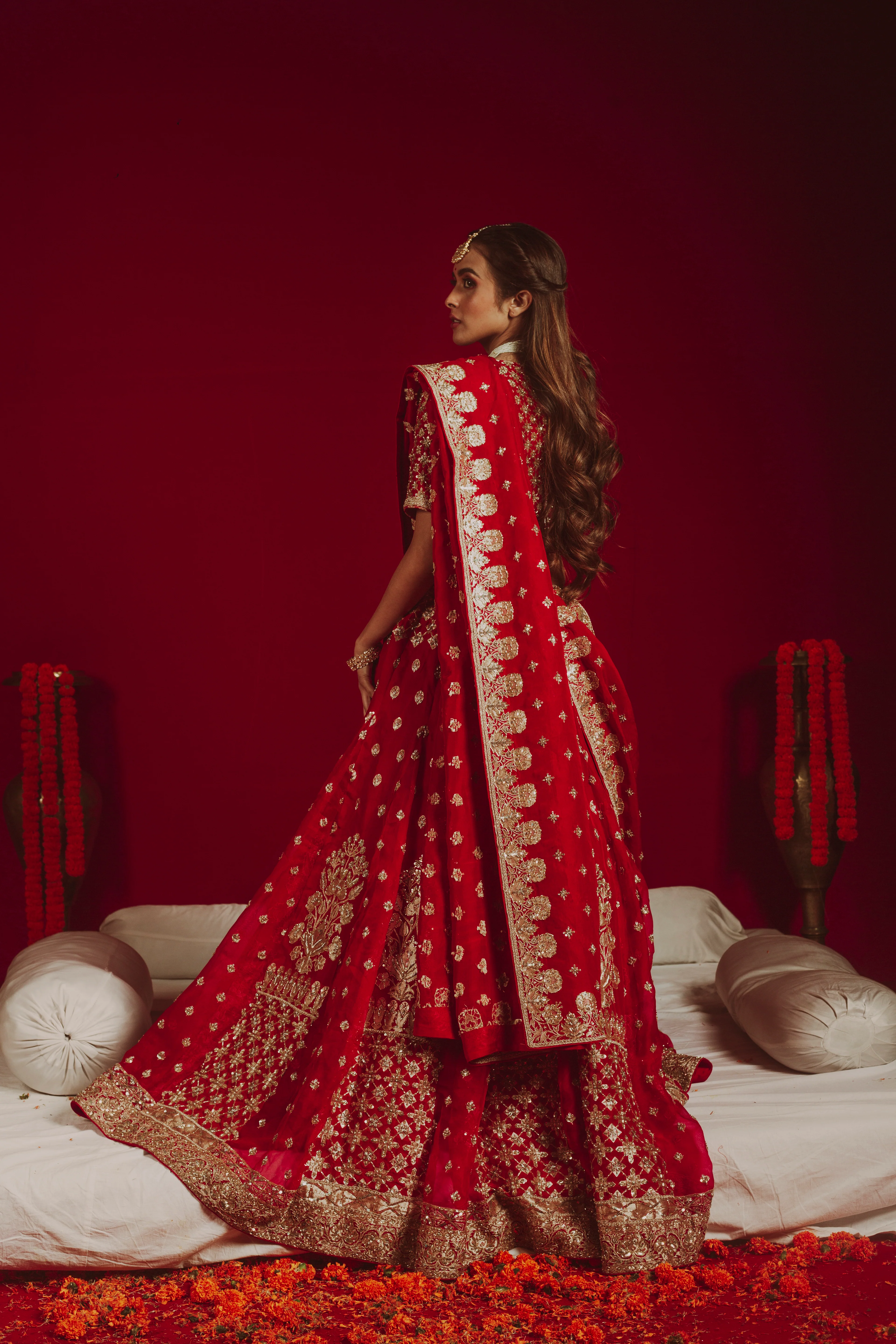 Crimson Opulence Lehenga - Image 3