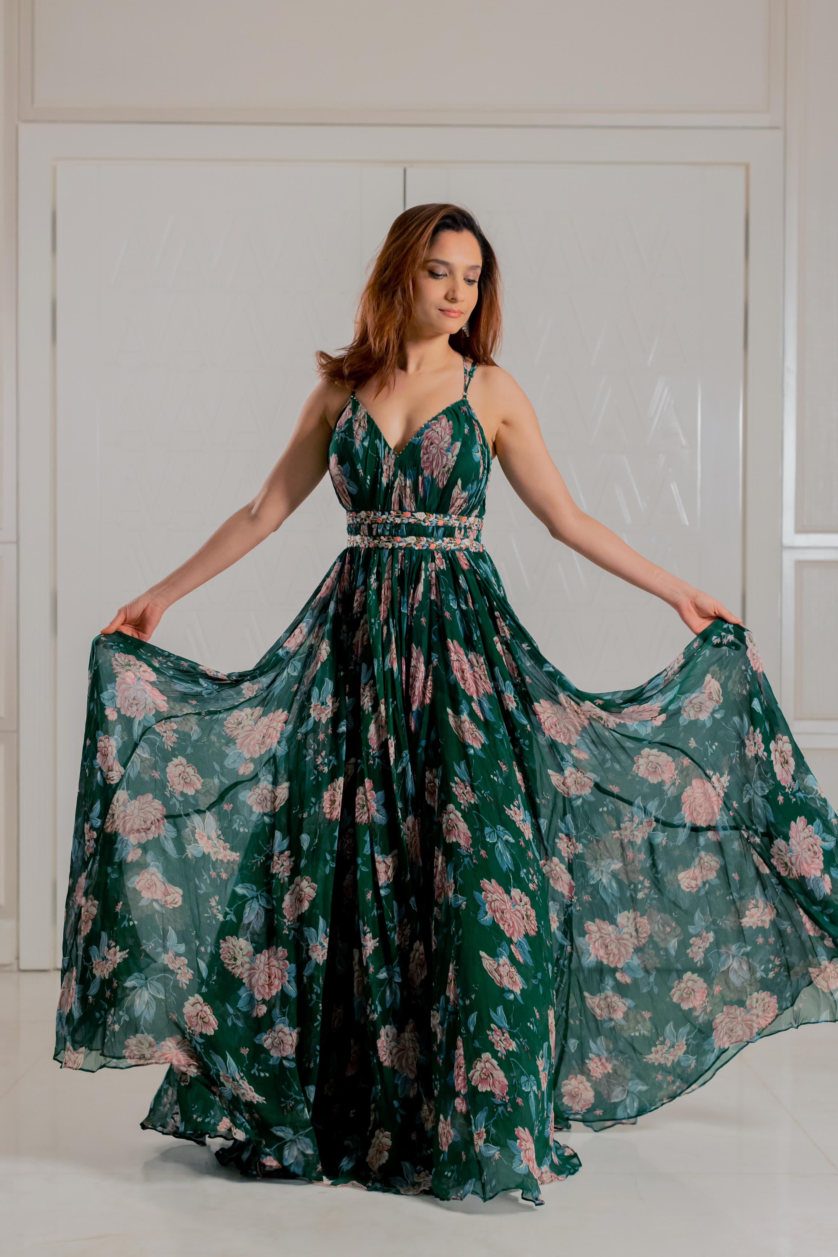 Emerald Blossom Enchantment Gown - Image 3