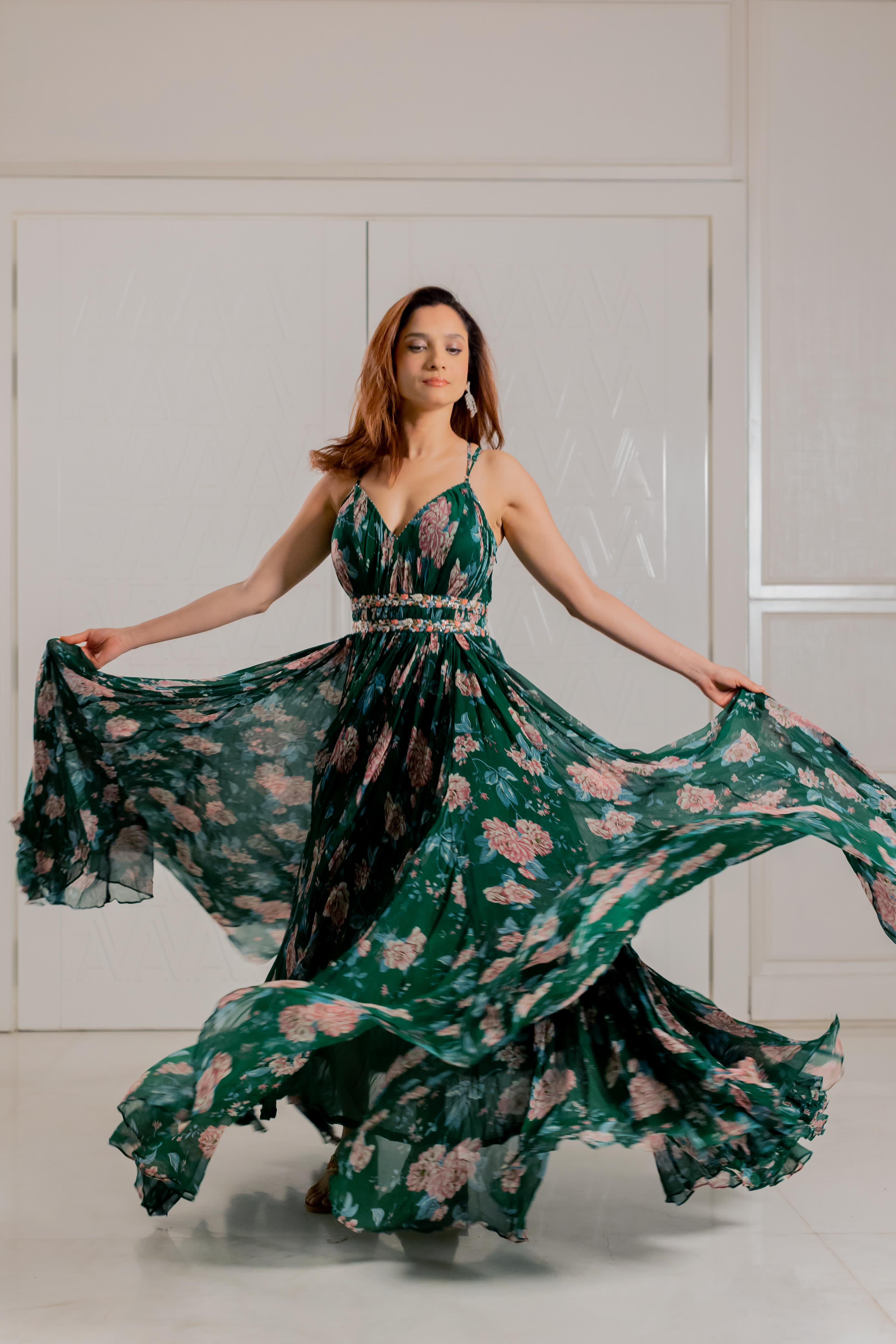 Emerald Blossom Enchantment Gown - Image 4