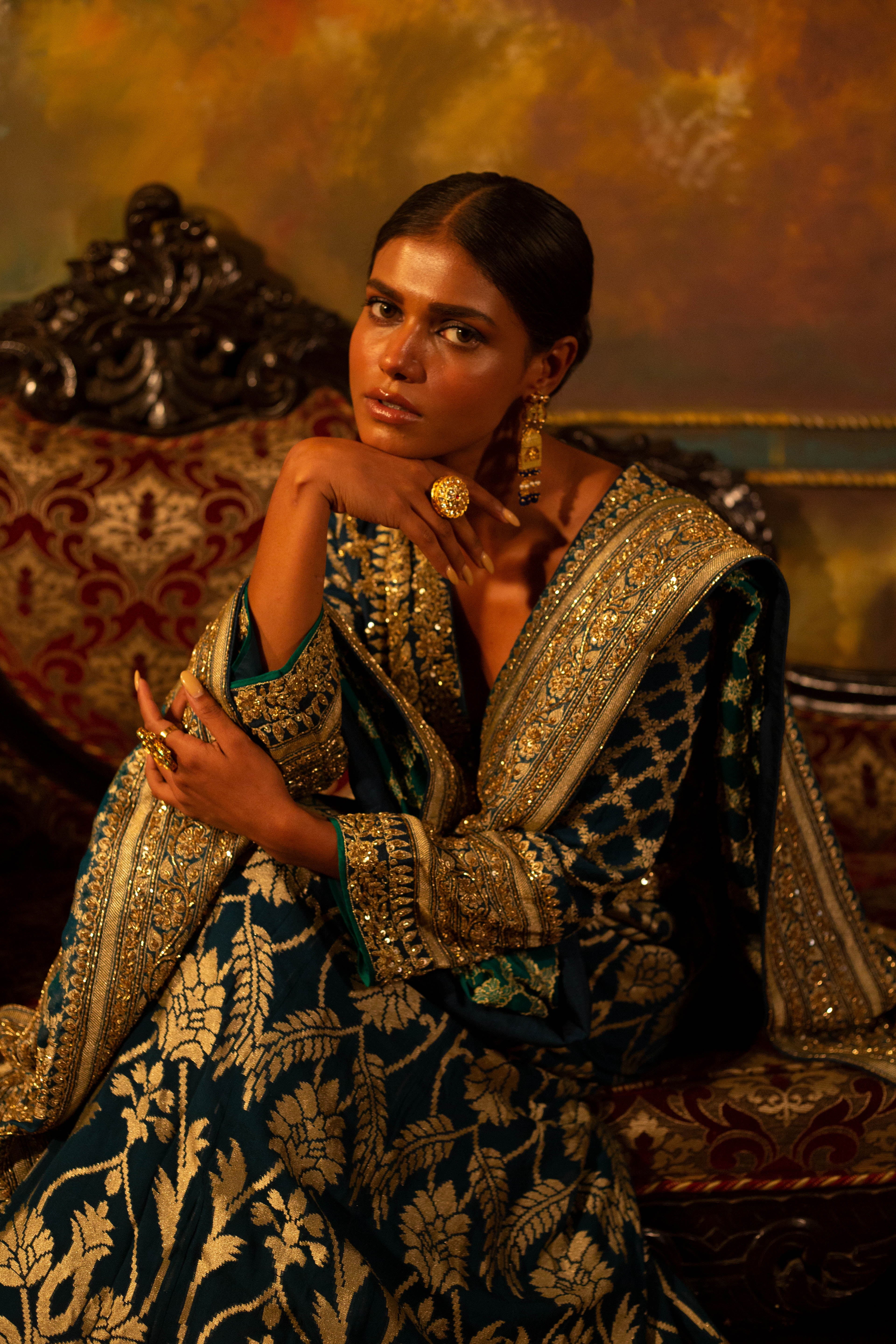 Enchanté Banarasi Sharara - Image 5