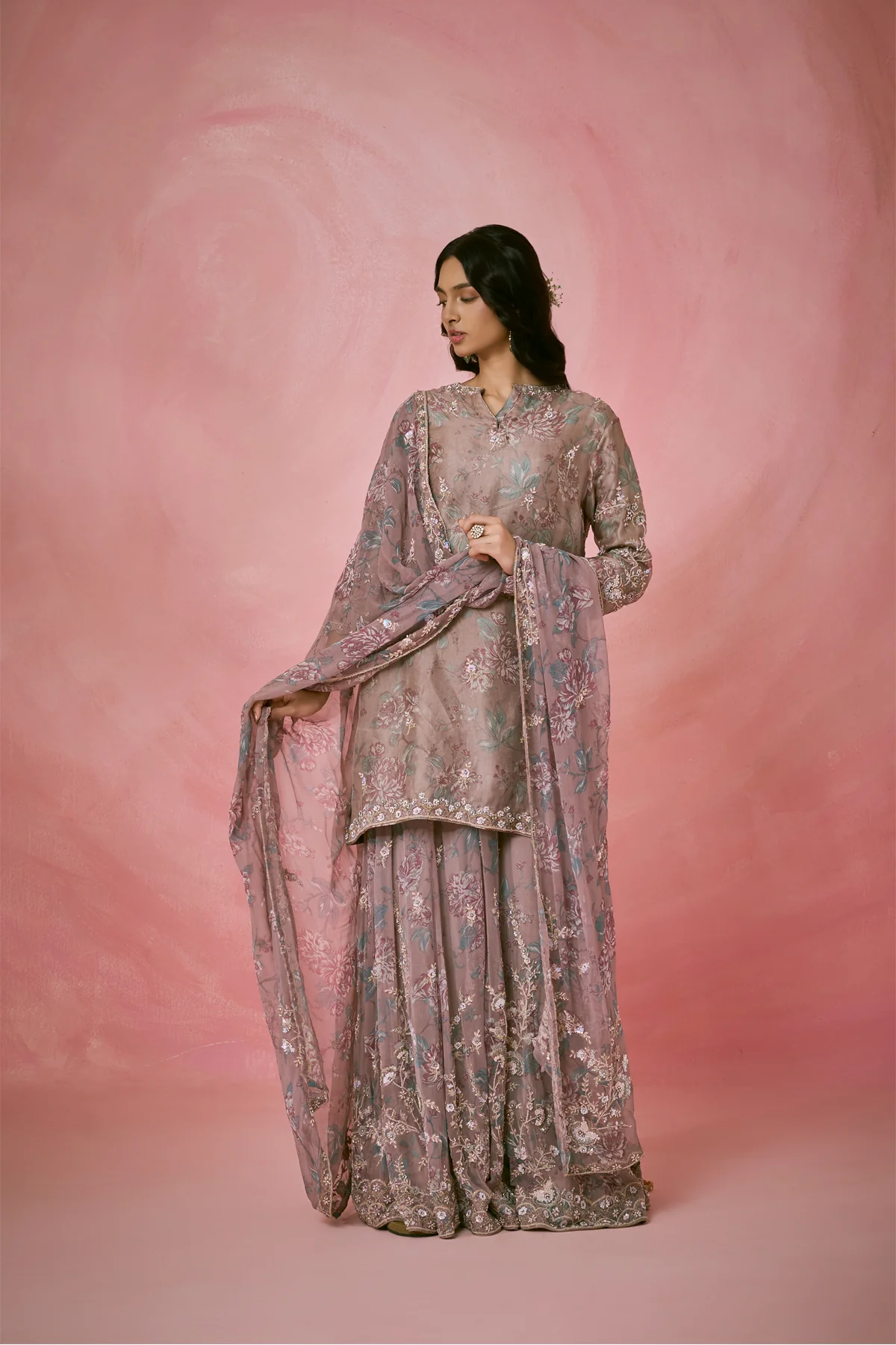 Ethereal Organza Layers Sharara Set - Image 5