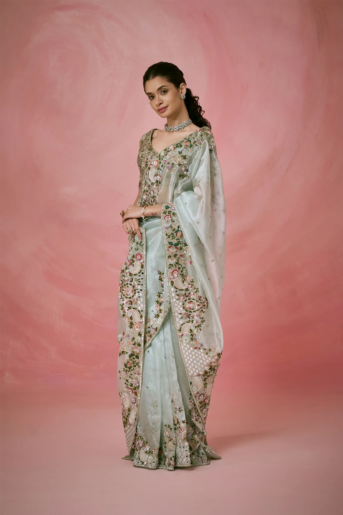Floral Embroidery Signature Drape - Image 4