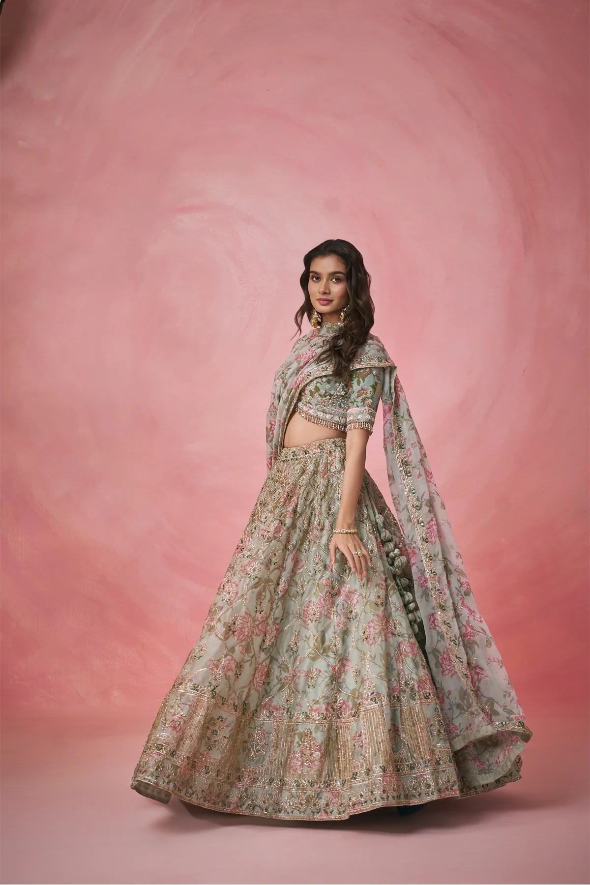Glistening Garden Lehenga - Image 3