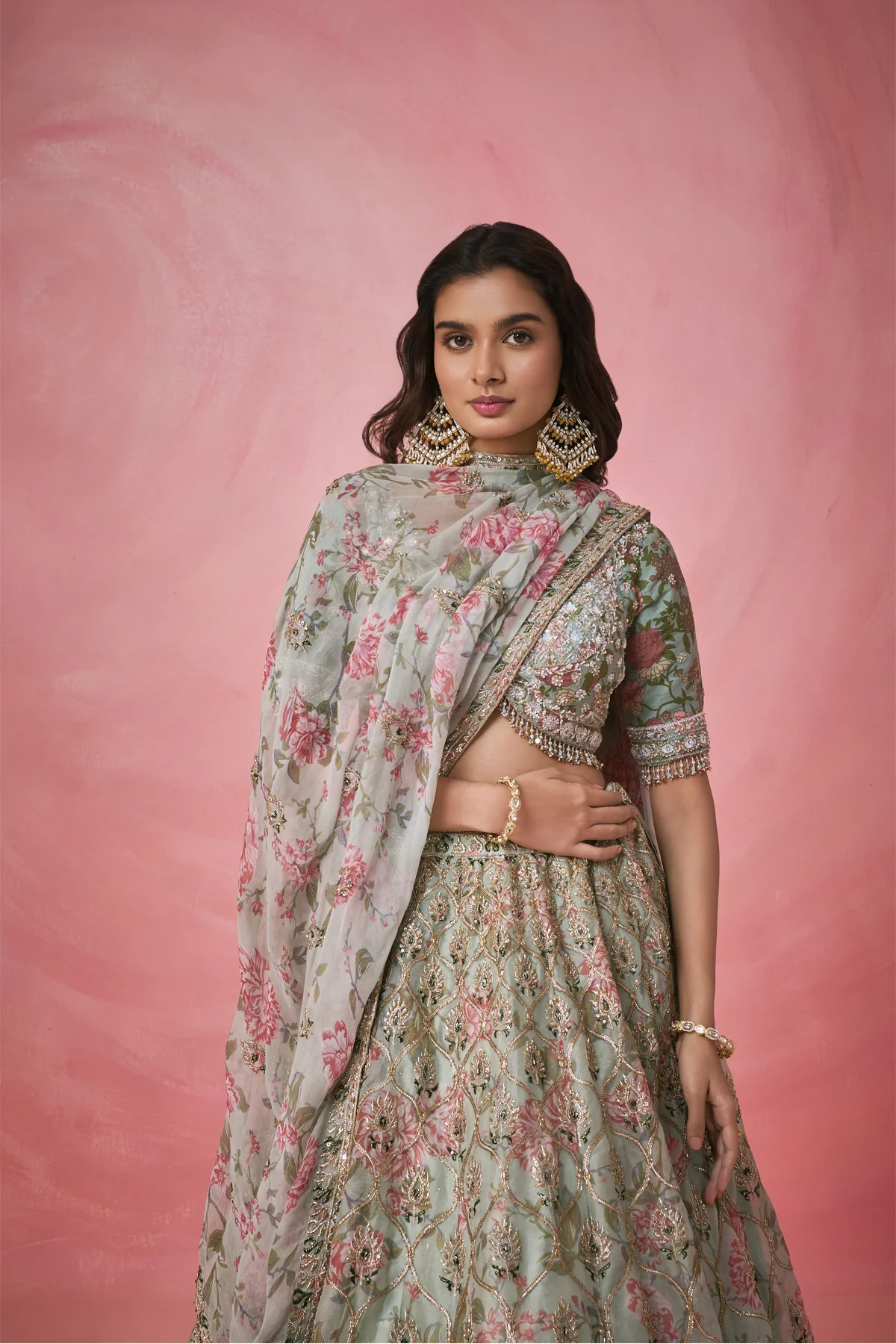 Glistening Garden Lehenga - Image 5