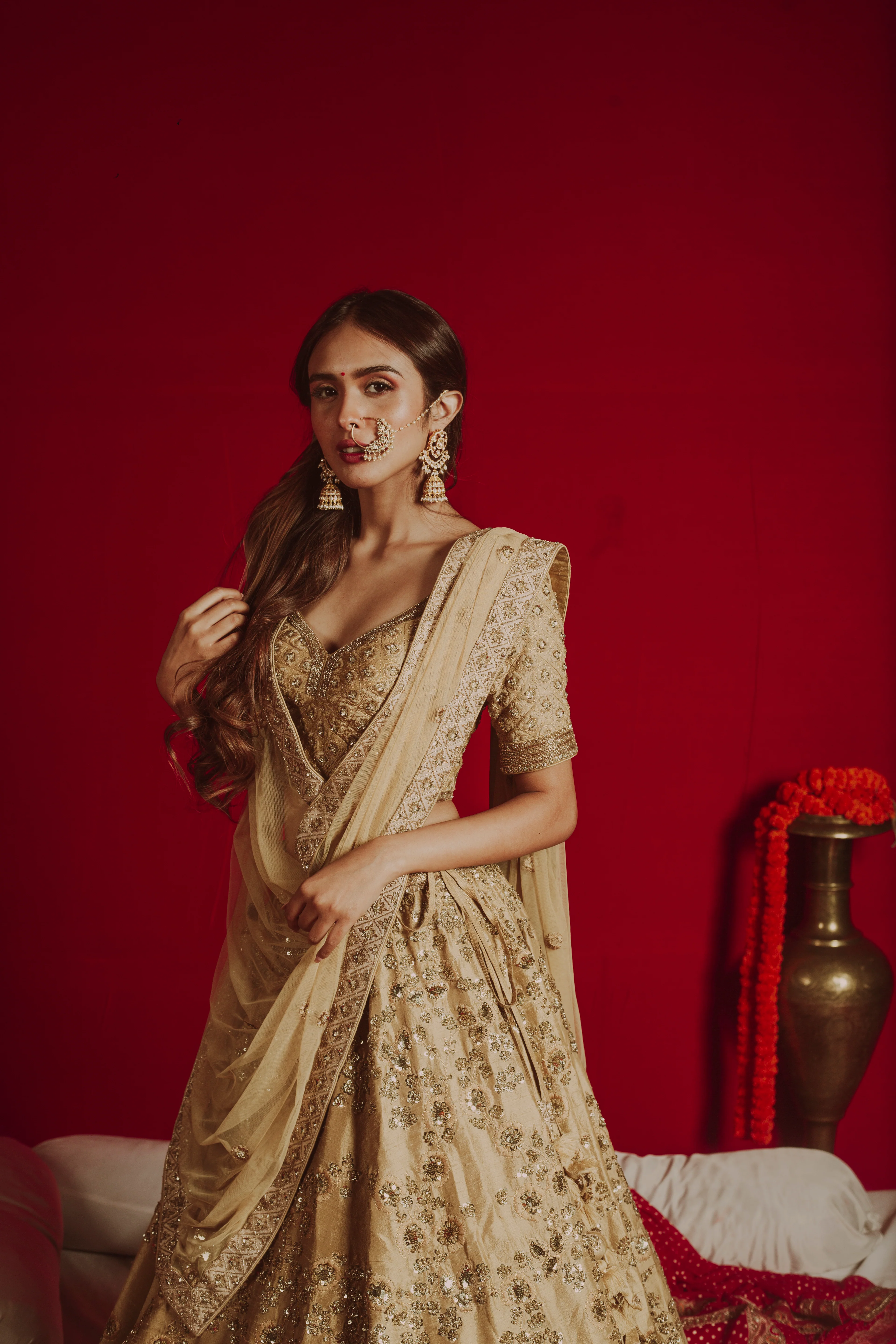 Golden Radiance Symphony Lehenga - Image 3