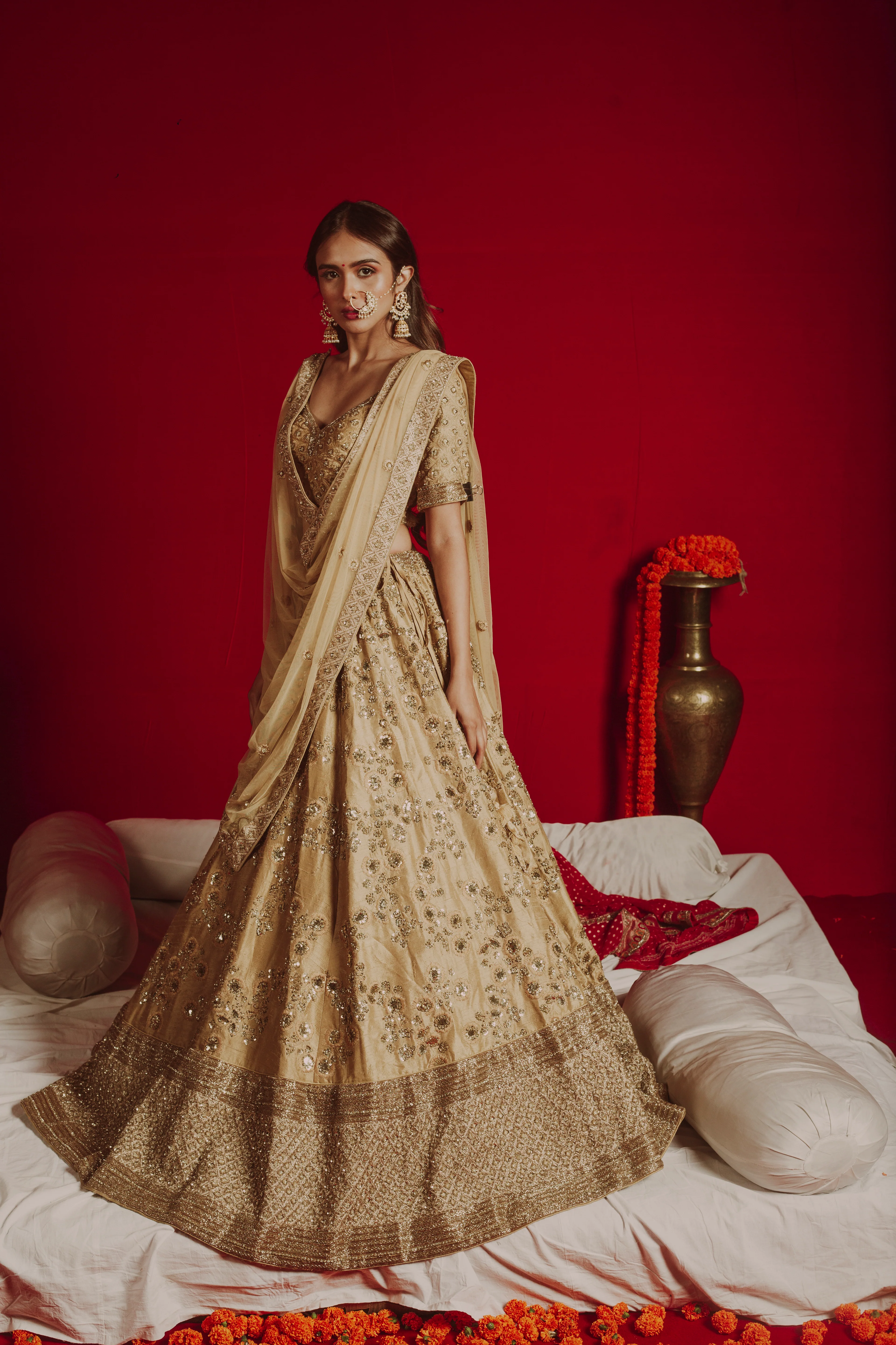 Golden Radiance Symphony Lehenga - Image 4