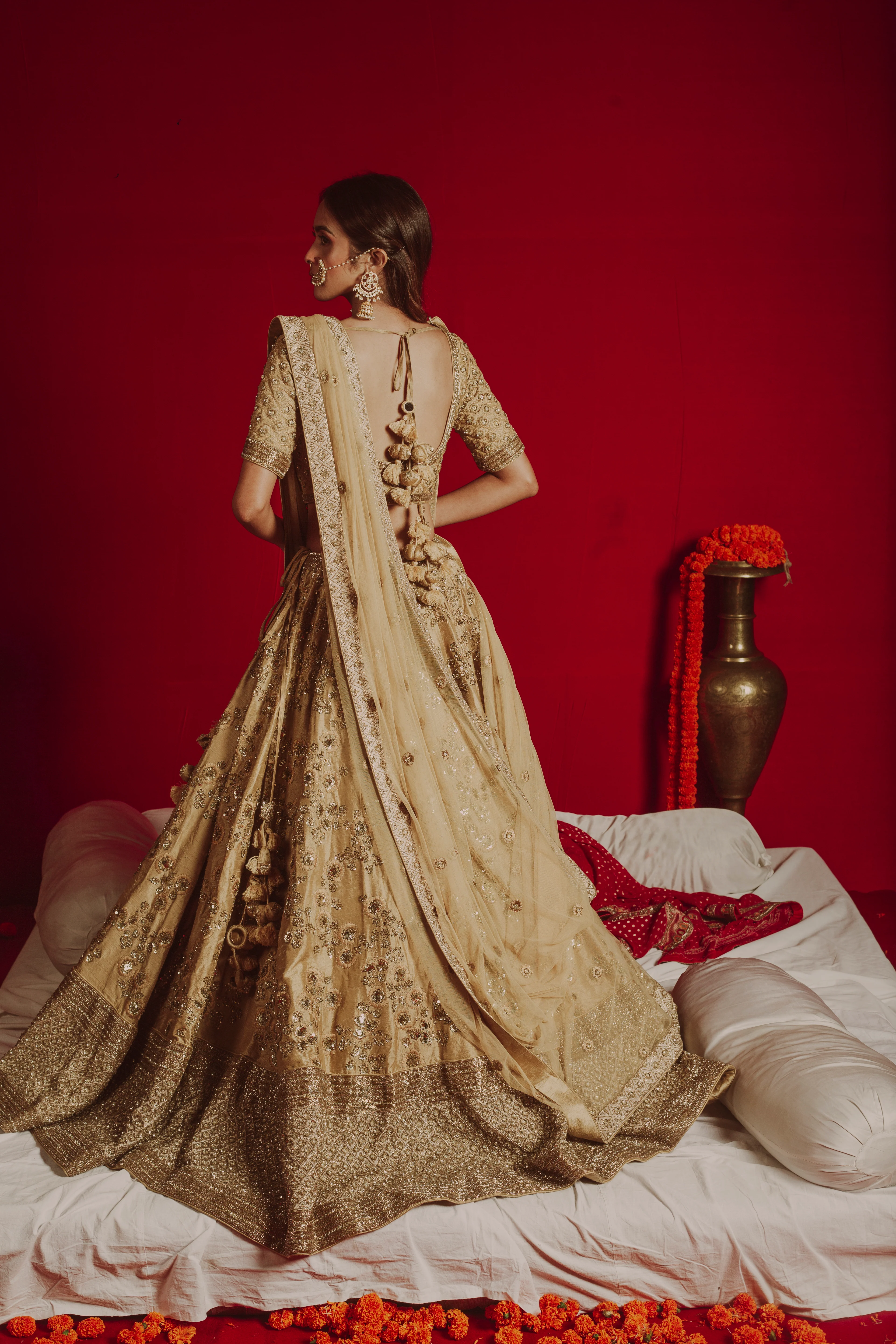 Golden Radiance Symphony Lehenga - Image 5