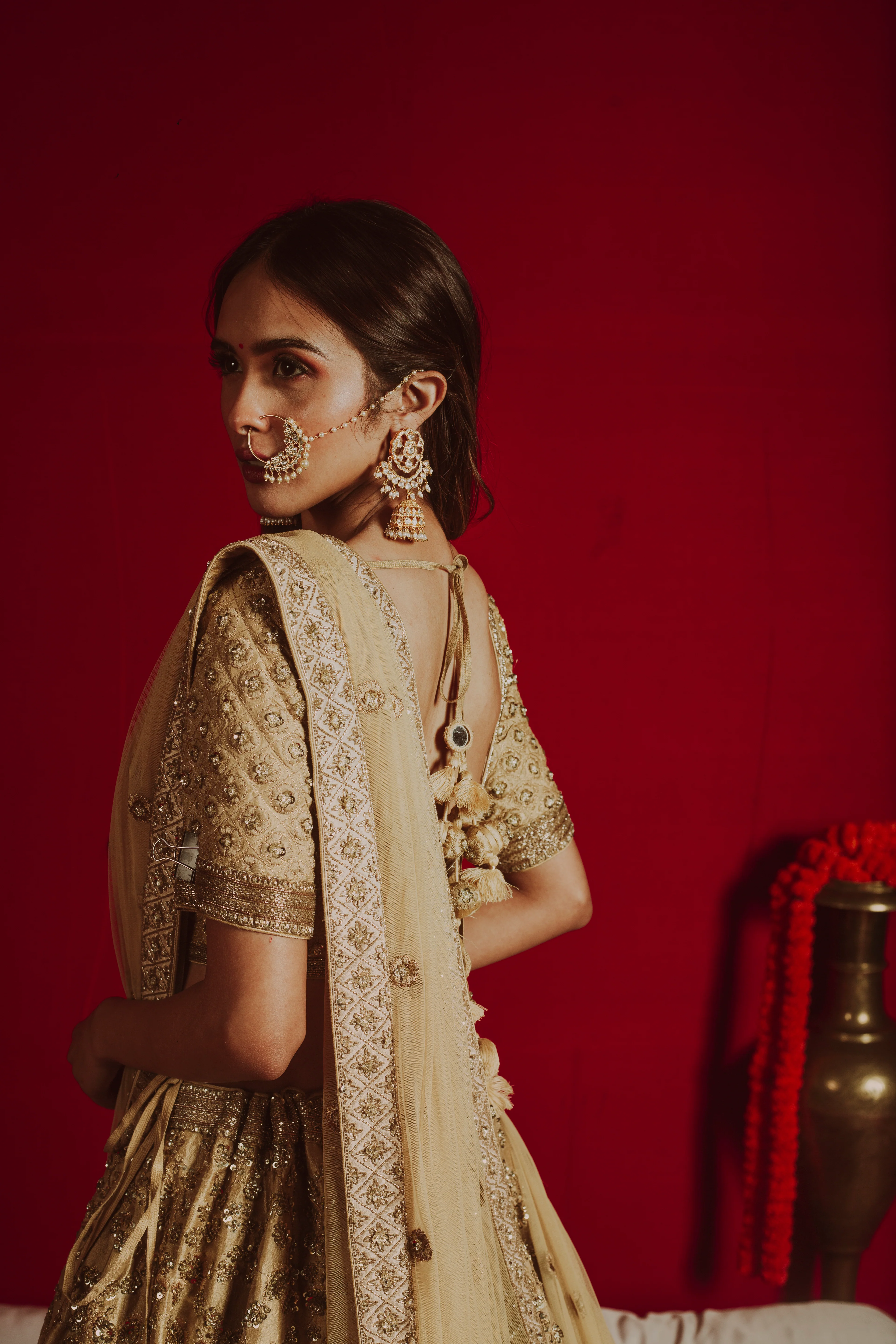 Golden Radiance Symphony Lehenga - Image 6