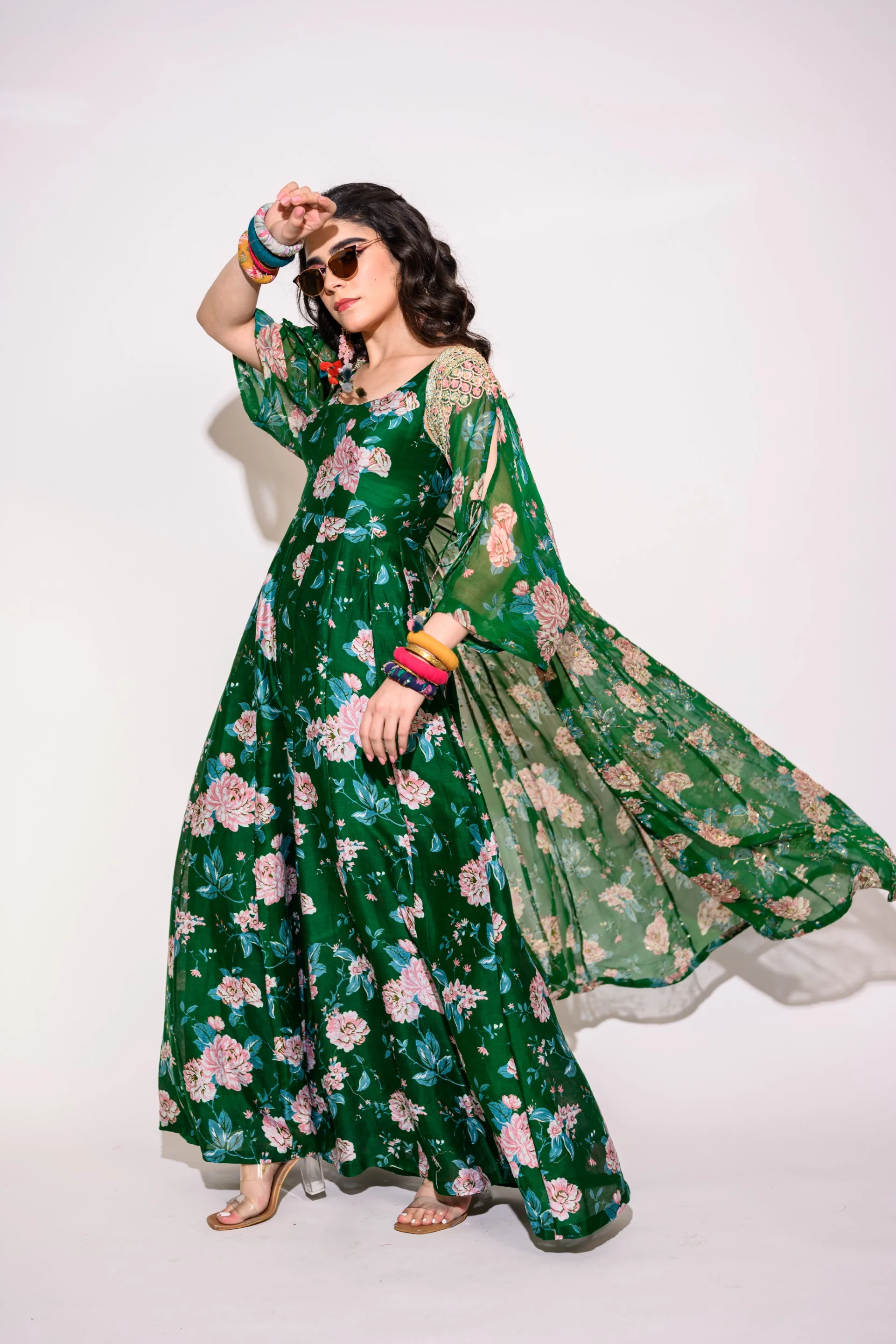 Green Jumpsuit With Kaftan - Image 4