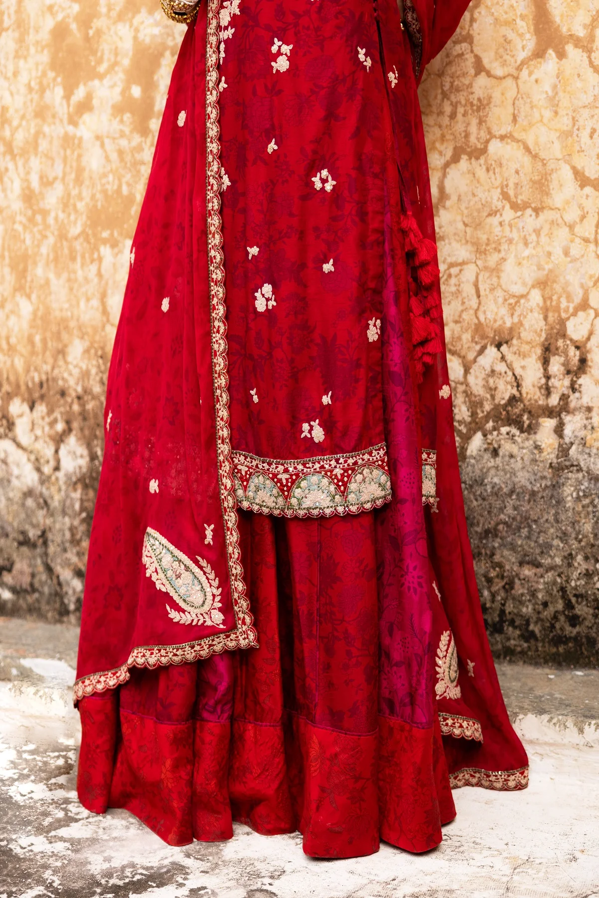 Kashmir Inspired Bridal Sharara - Image 3