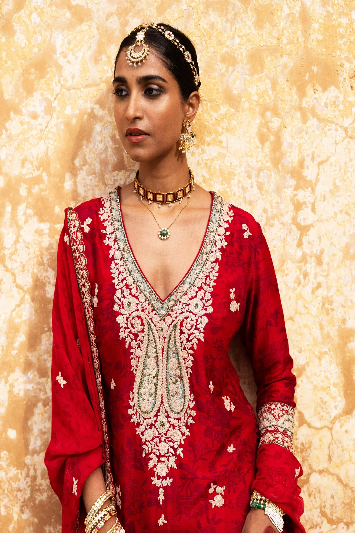 Kashmir Inspired Bridal Sharara - Image 5