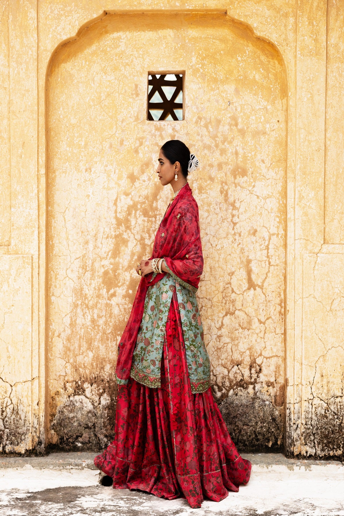 Mul Silk Regal Bridal Sharara Set - Image 4
