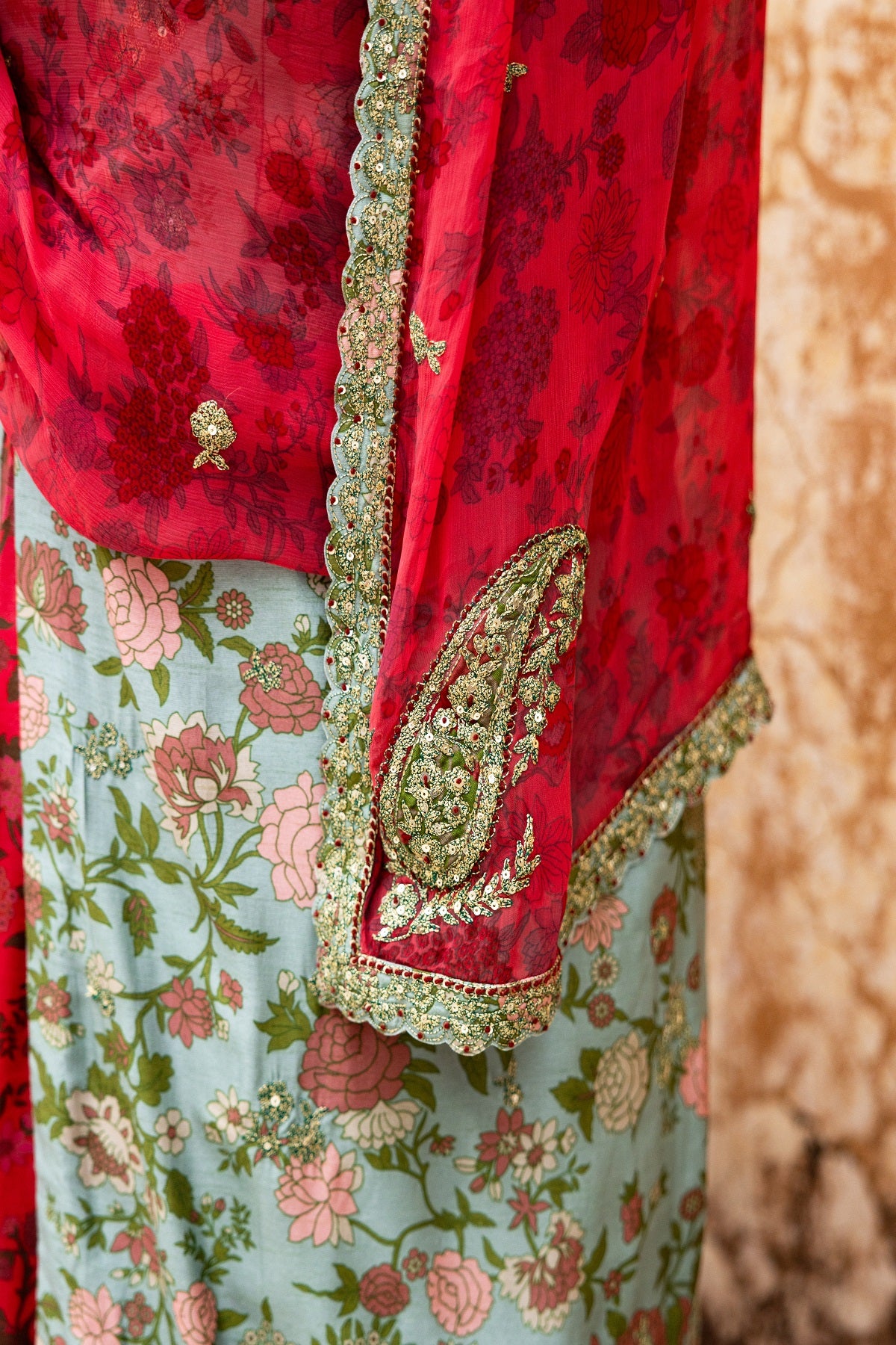 Mul Silk Regal Bridal Sharara Set - Image 5