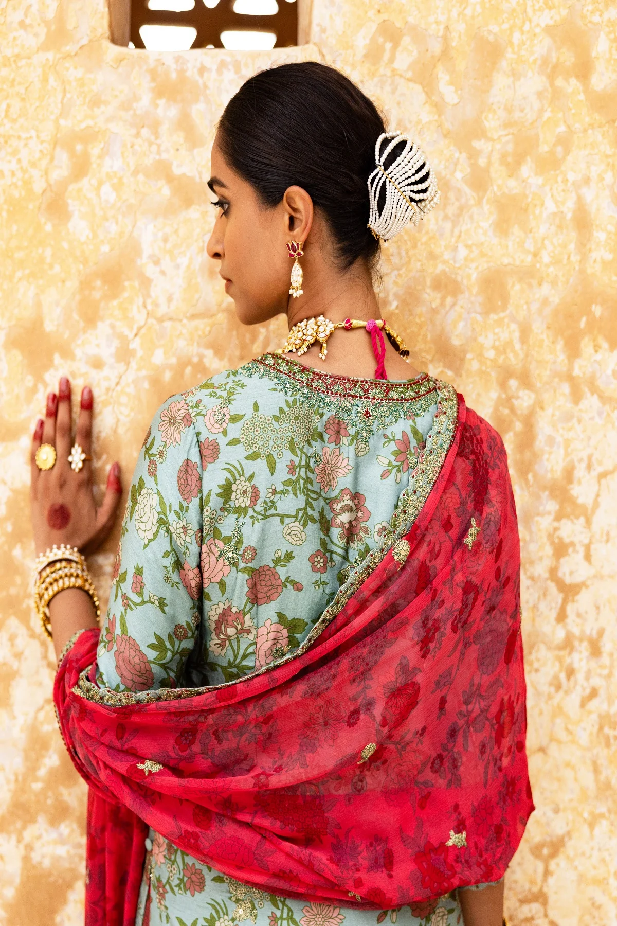 Mul Silk Regal Bridal Sharara Set - Image 7