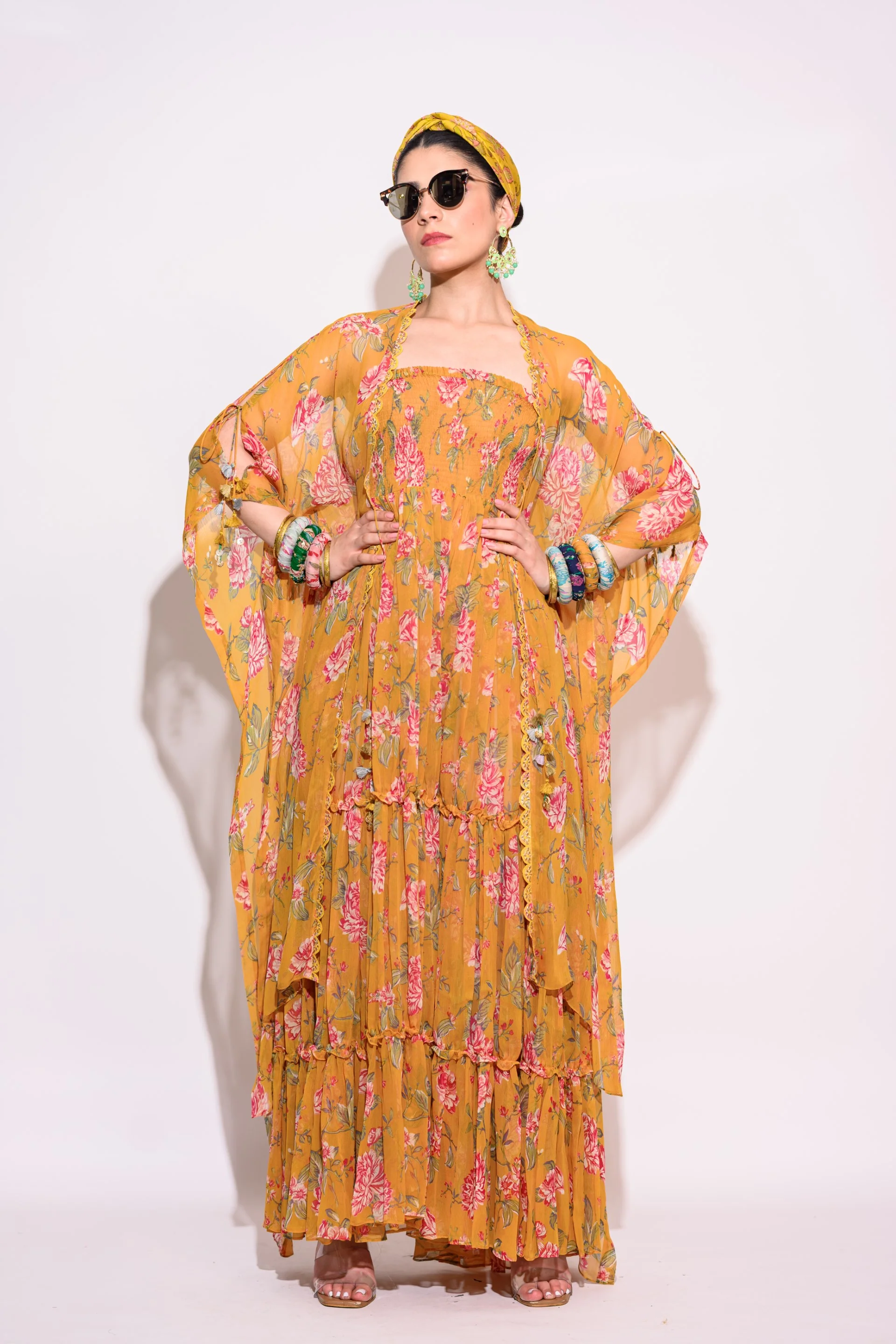 Mustard Chiffon Jumpsuit - Image 2
