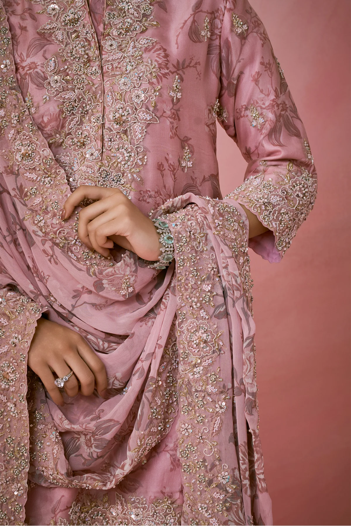 Mystic Garnet Sharara Set - Image 2