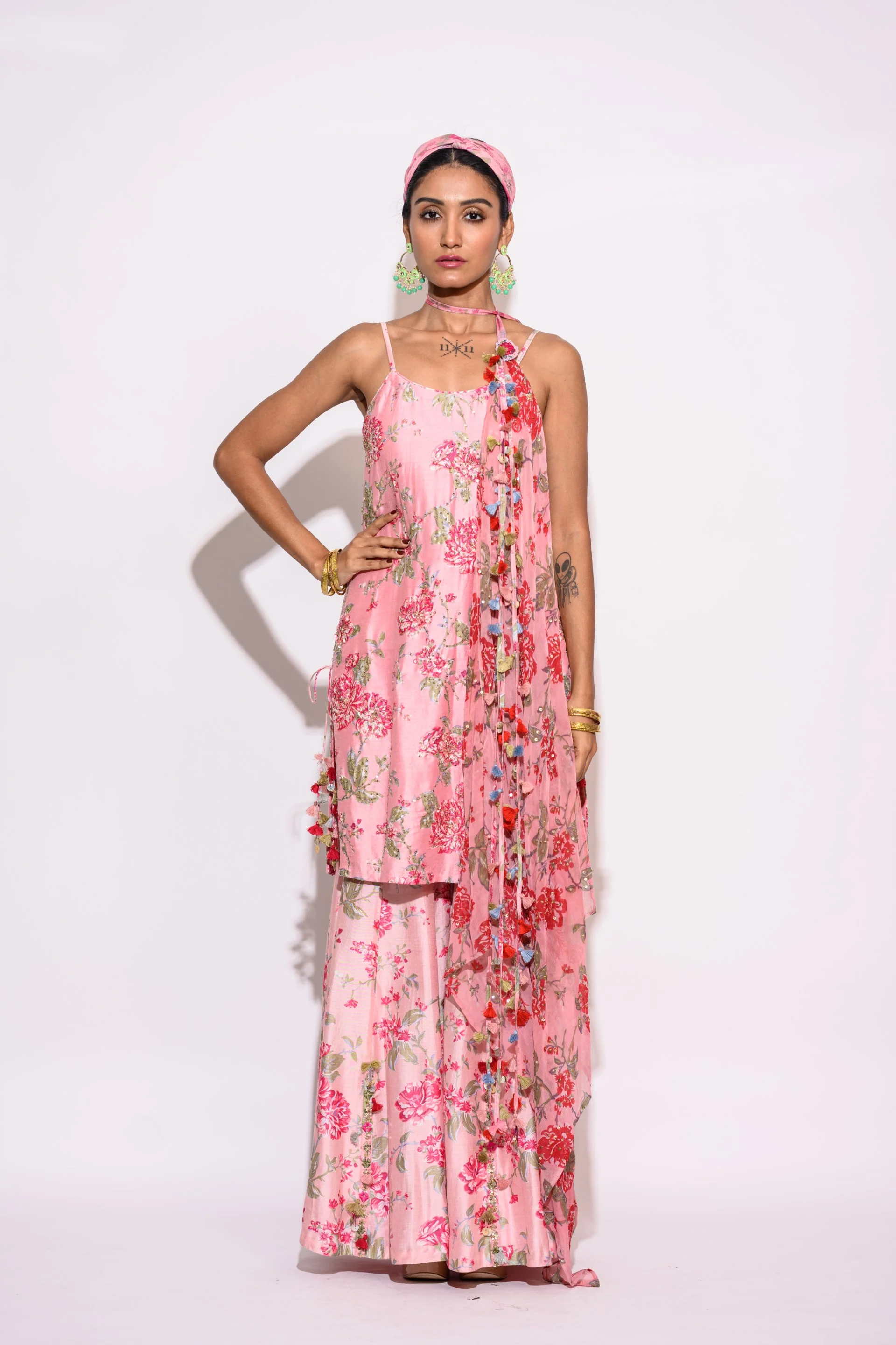 Pink Sharara Set - Image 3