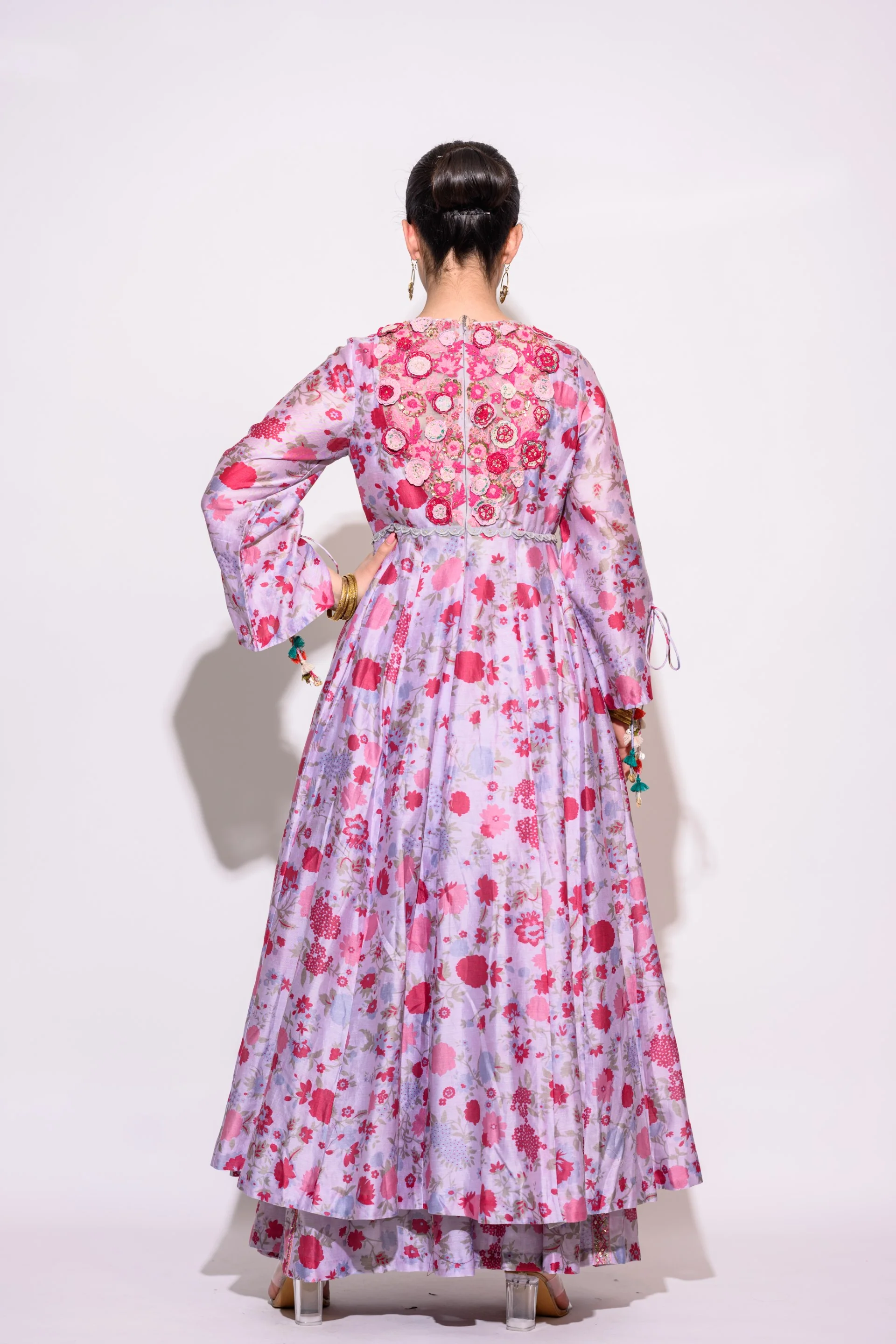 Printed Lilac Silk full set - Image 3