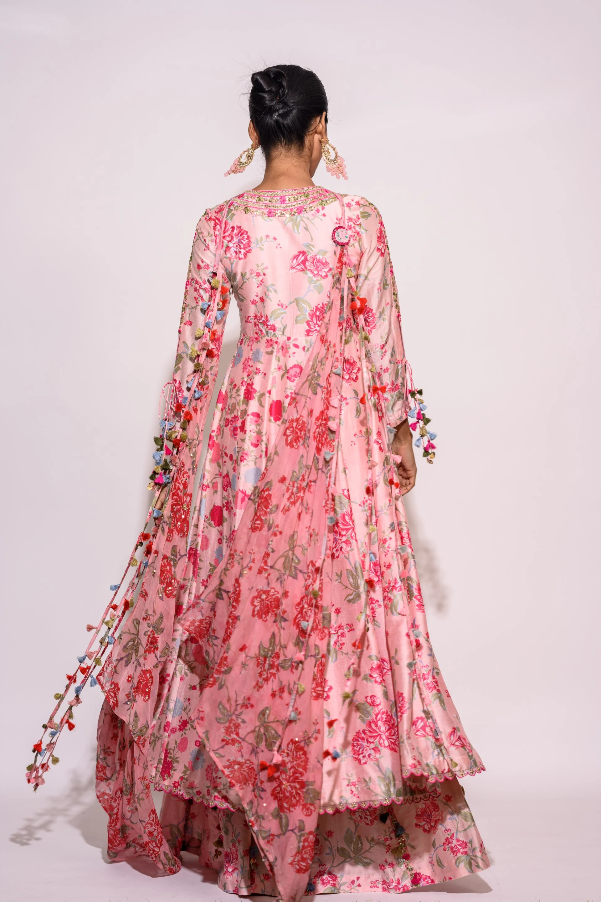 Printed Pink sharara set - Image 4