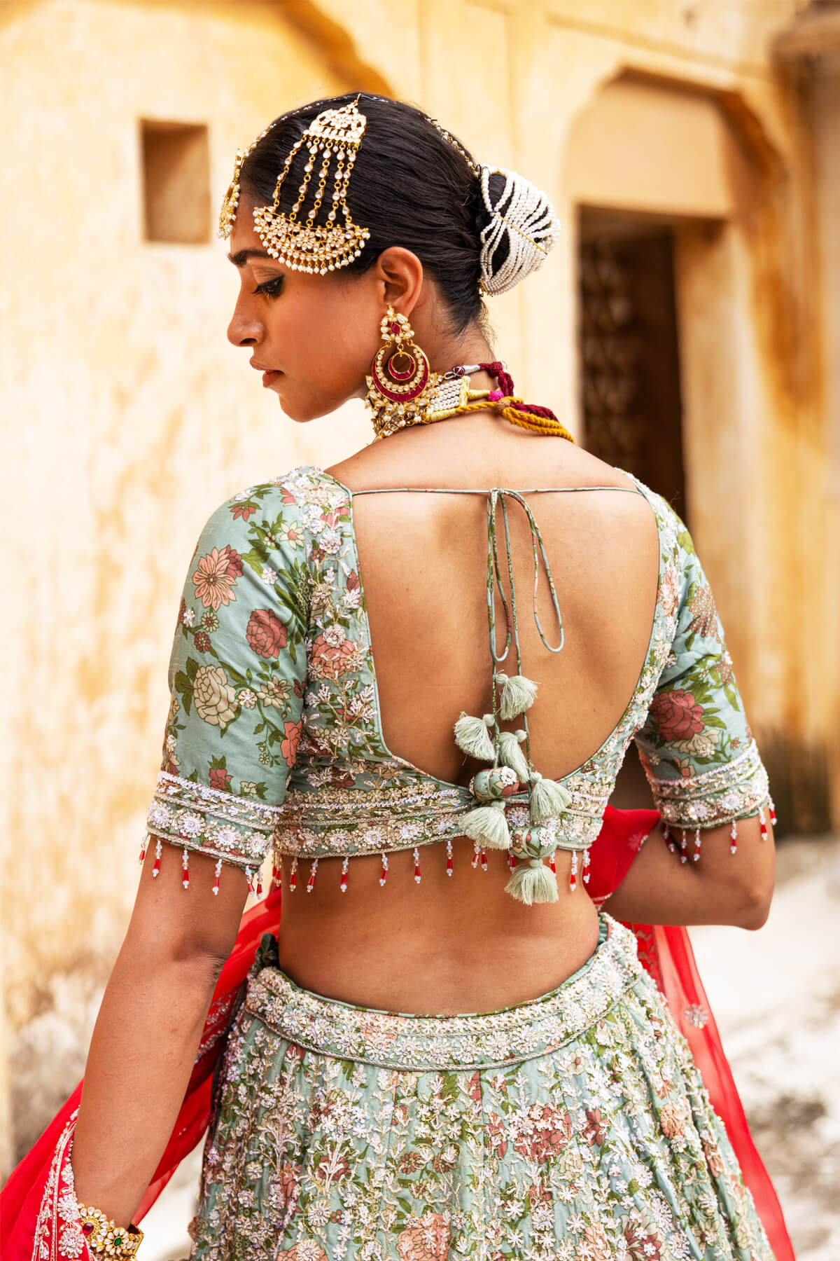 Radiant Vermilion Lehenga - Image 5