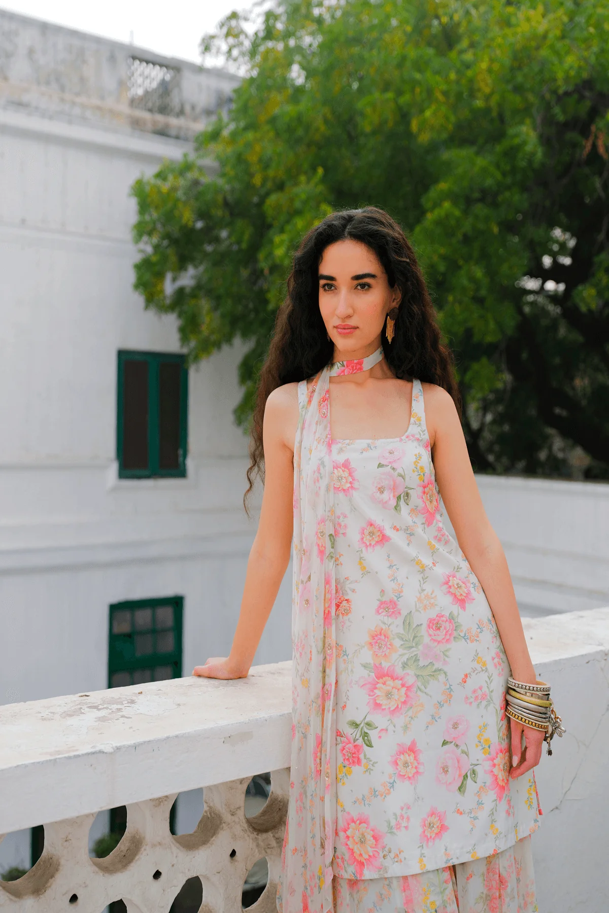 Rococo Sharara Set with Dupatta - Image 2