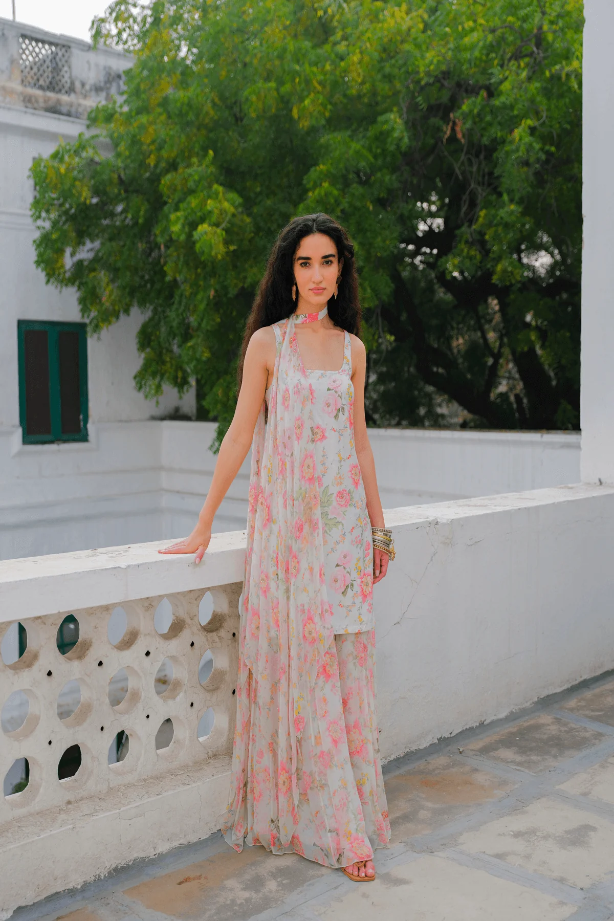 Rococo Sharara Set with Dupatta - Image 3