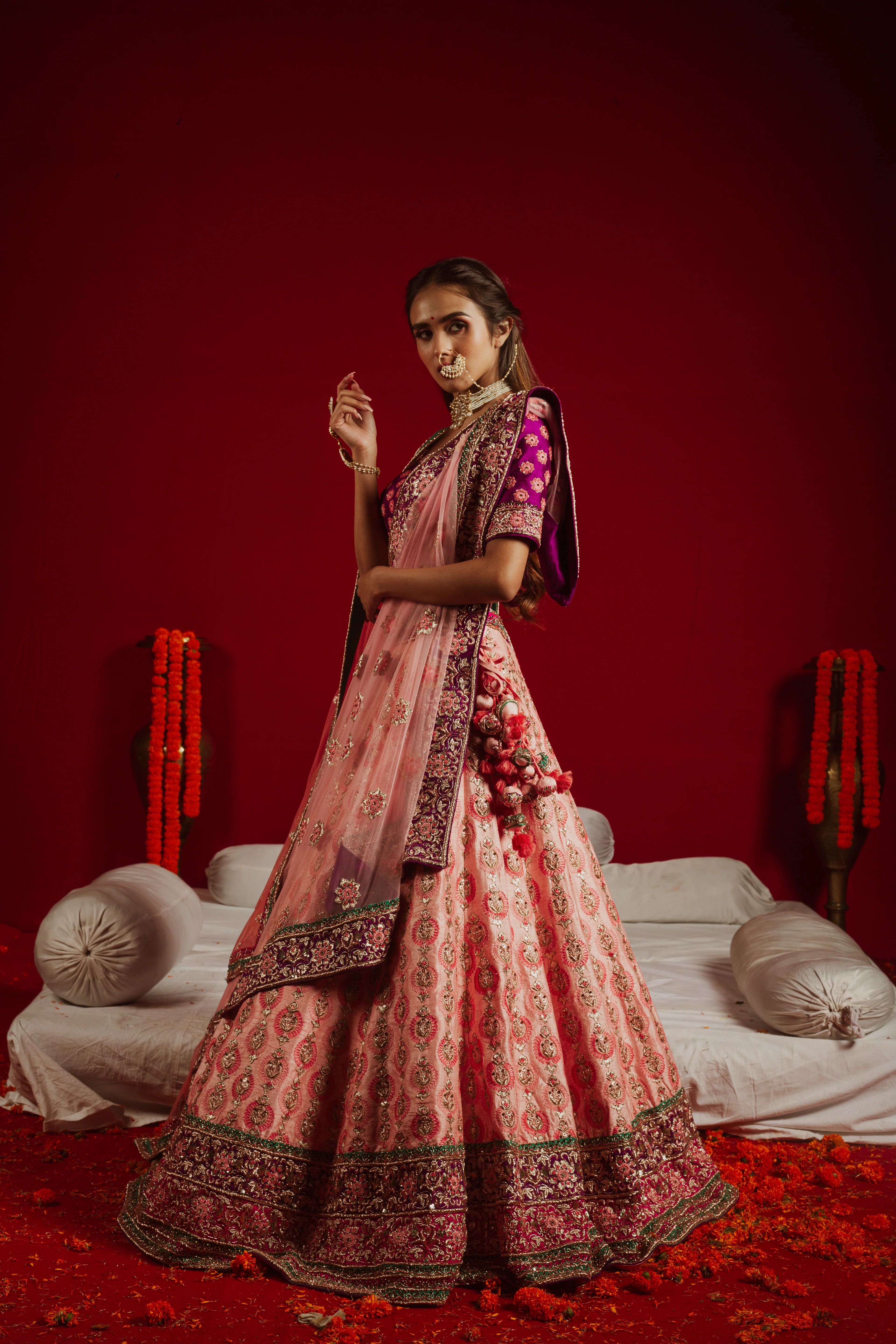 Rosy Twilight Harmony Lehenga - Image 4
